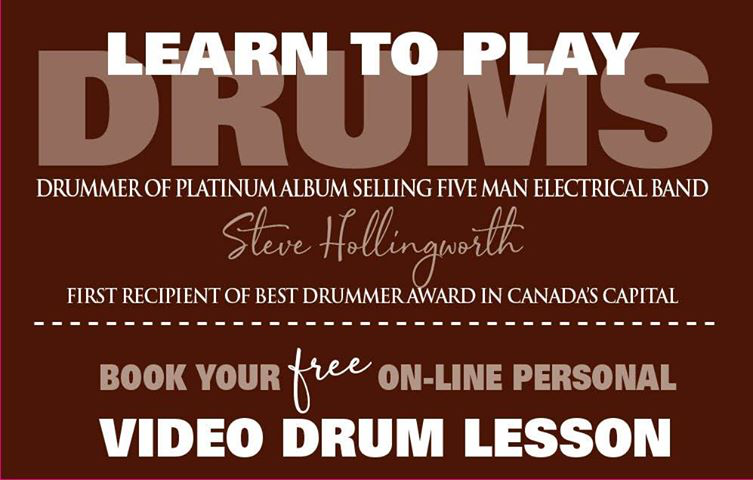 Kanata drum lessons from Steve Hollingworth.